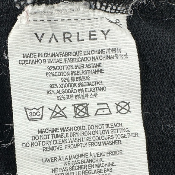 Varley Morrison High Neck Sweatshirt Womens Size S Boxy Pullover Draw Cord Black - Picture 8 of 11